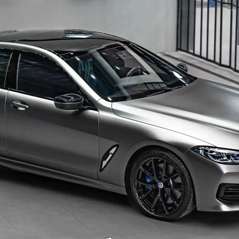 Silver vehicle with paint protection style finish